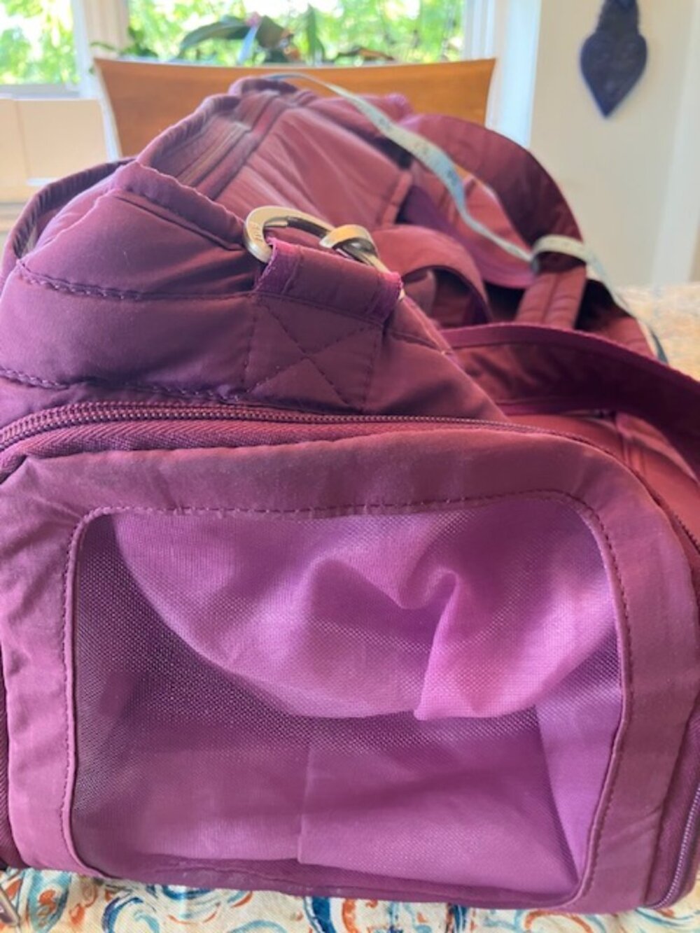 Roomy Lug Purple Overnight Bag -- Fair Condition - Picture 5 of 10